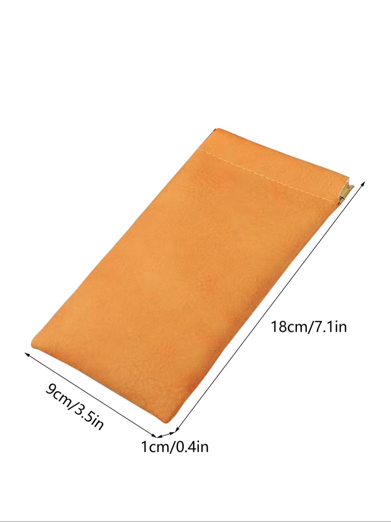 Solid Color Soft PU Sunglasses Case, Portable PU Leather Glasses Case, Anti-scratch Storage Bag, Eyewear Accessories for Women & Men, Portable Sunglasses Organizer & Glasses Holder