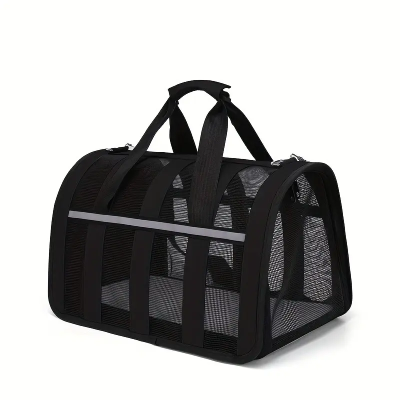 Pet Carrier Cage for Dogs and Cats, Puppy Carrier, Foldable Soft Edge Portable Travel Bag, Approved by Airlines, Suitable for Small to Medium Pets