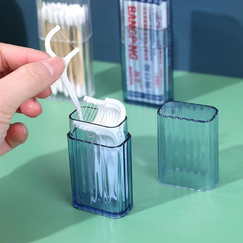 1Pc Portable Travel Transparent Storage Box Plastic Container Toothpick Cotton Swab Band-aid Mini Organizer Classification Finishing Box Container