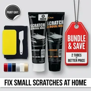 NUAN scratch removal wax NUAN Premium Car Paint Polishing Wax Kit with Paste & Wipe - 2 Tubes for Small Scratch Removal at Home - Paint-Safe Formula