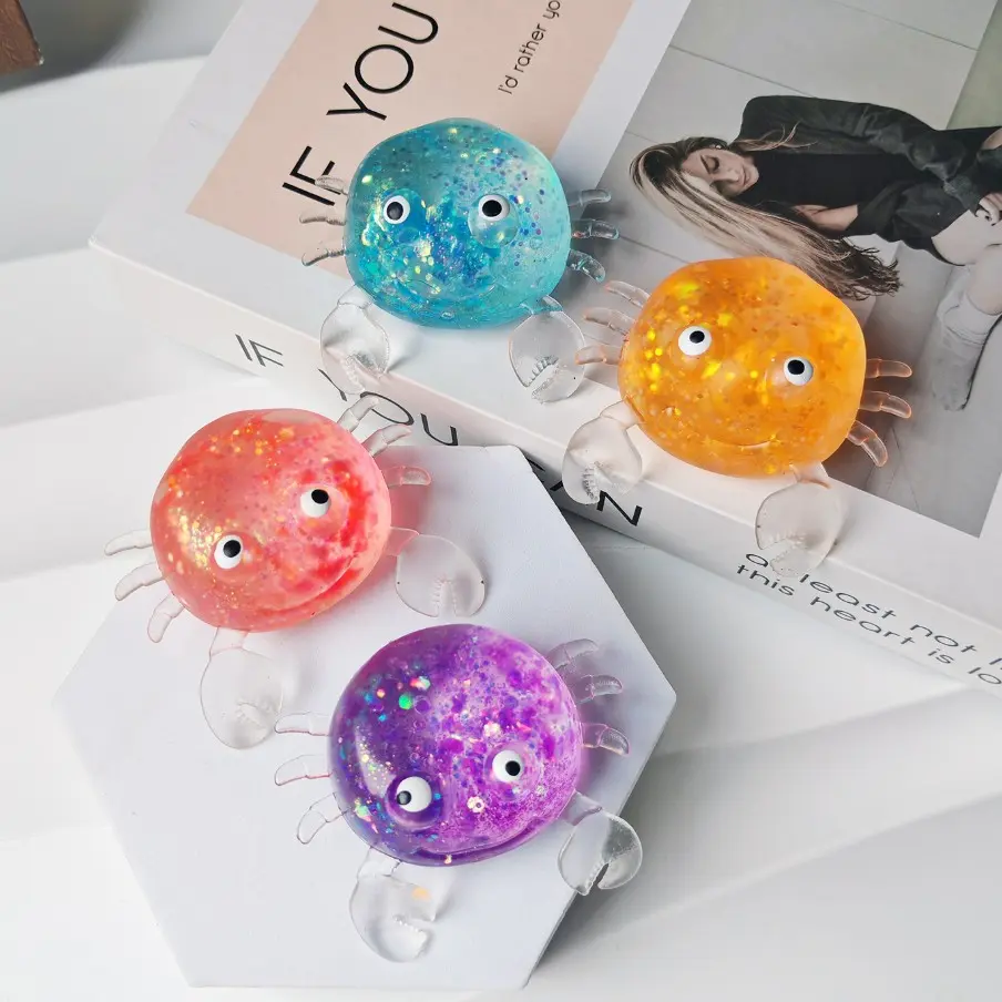 New Arrival Cross-Border Bestseller Small Crab Stress Relief Toy, Trendy Malt Candy Revenge Slow Rebound Squeeze Fun