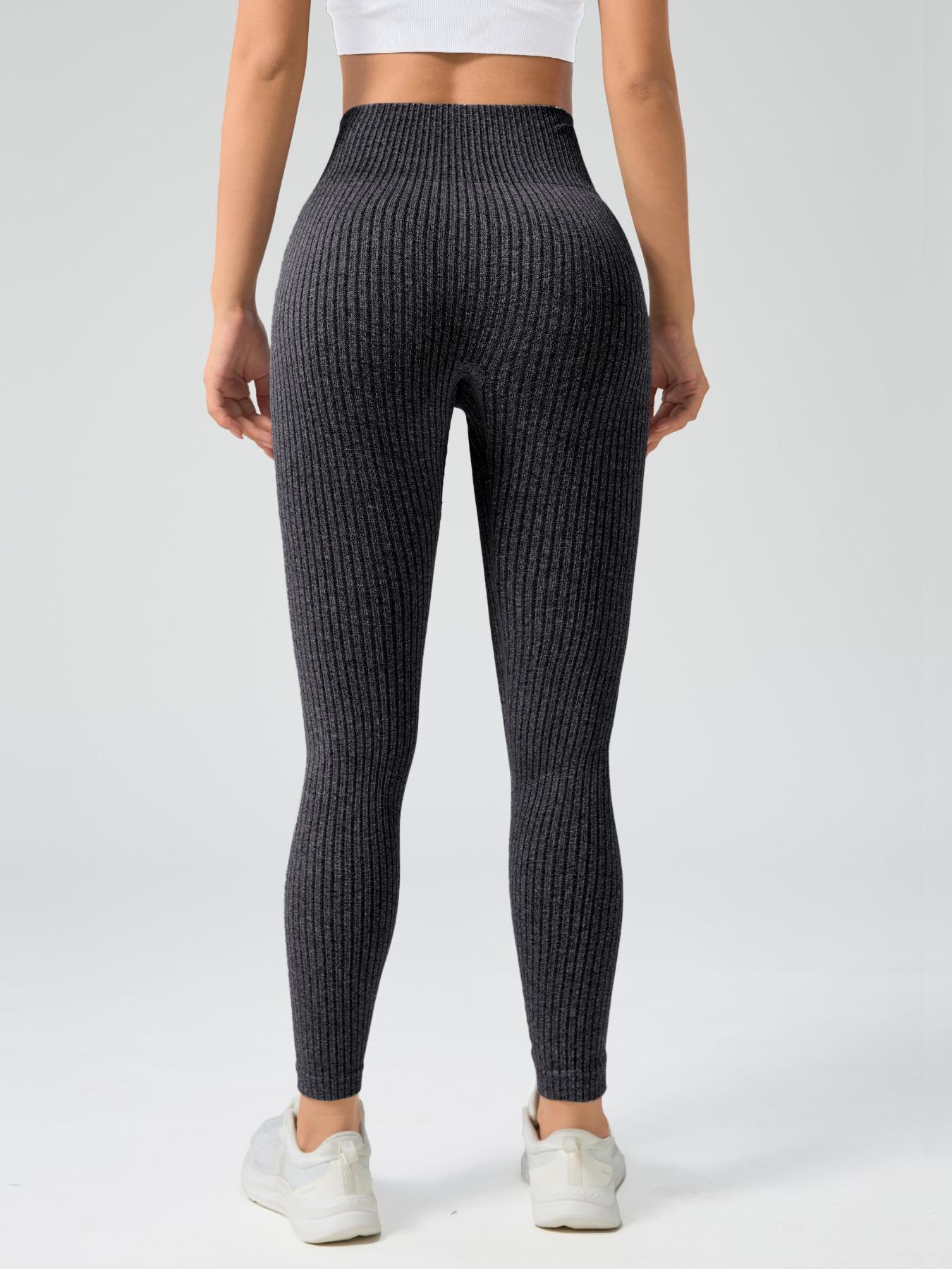 Women's Solid High Waist Sports Leggings, Casual Comfy Breathable Skinny Pants, Skinny Yoga Bottoms for Yoga Gym Workout Running, Ladies Sportswear for All Seasons, Womenswear