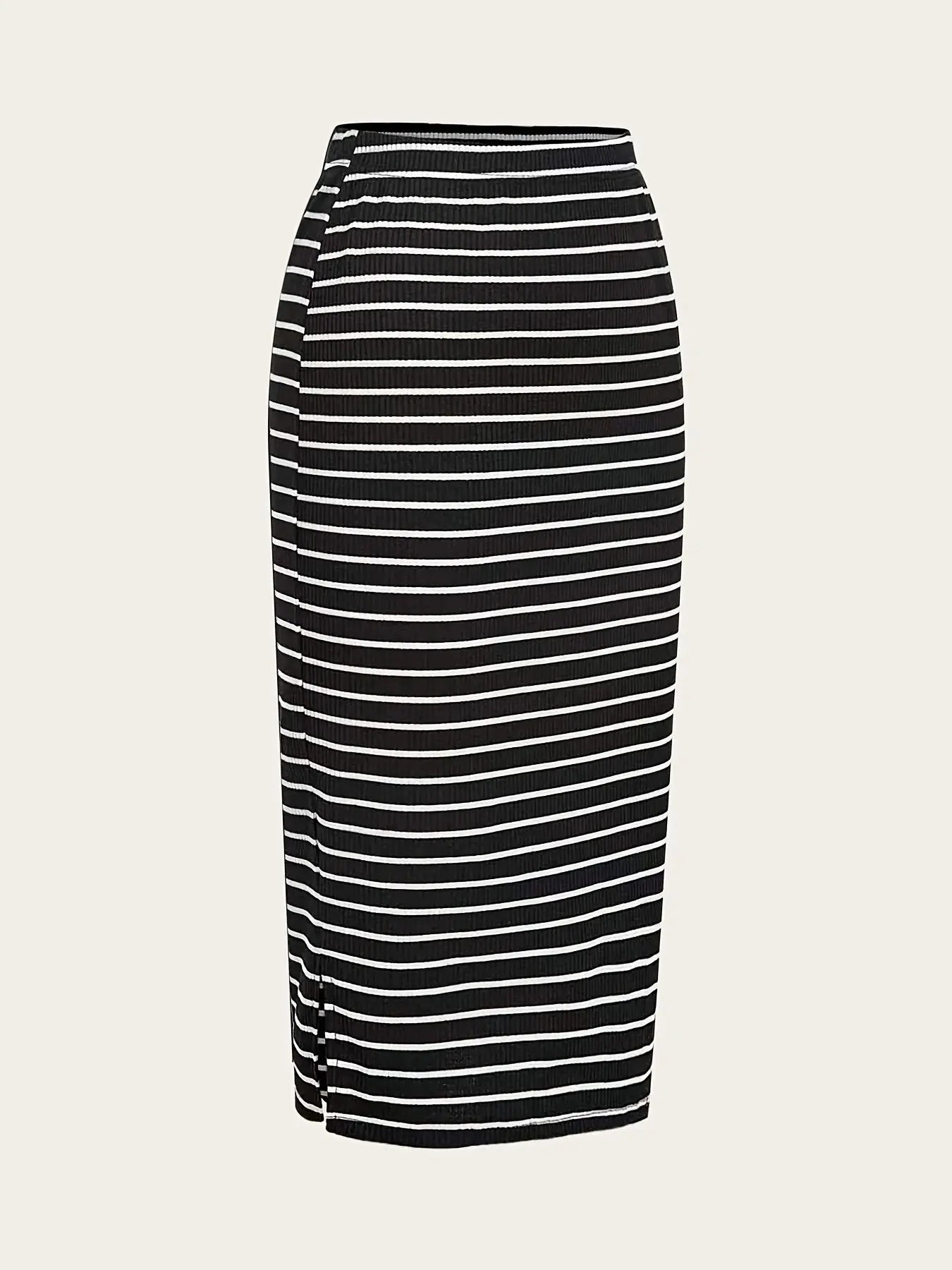 Women's Casual Striped Solid Half Skirt, Pencil Skirt, Summer Long Skirt, Business Casual, Back-To-School, Teacher, Office Wear, Retro, Boho Style, Bottom, Bohemian Style Skirt, Fashion Casual Skirt