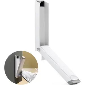 Kickdown Door Stoppers, No Drilling Door Stop with Adhesive Stickers, Alloys Door Holder no Plastic, Easy Pedal Doorstop for Office Dorm Classroom Garage, Keep Door Open, Bottom of Door (1, White)
