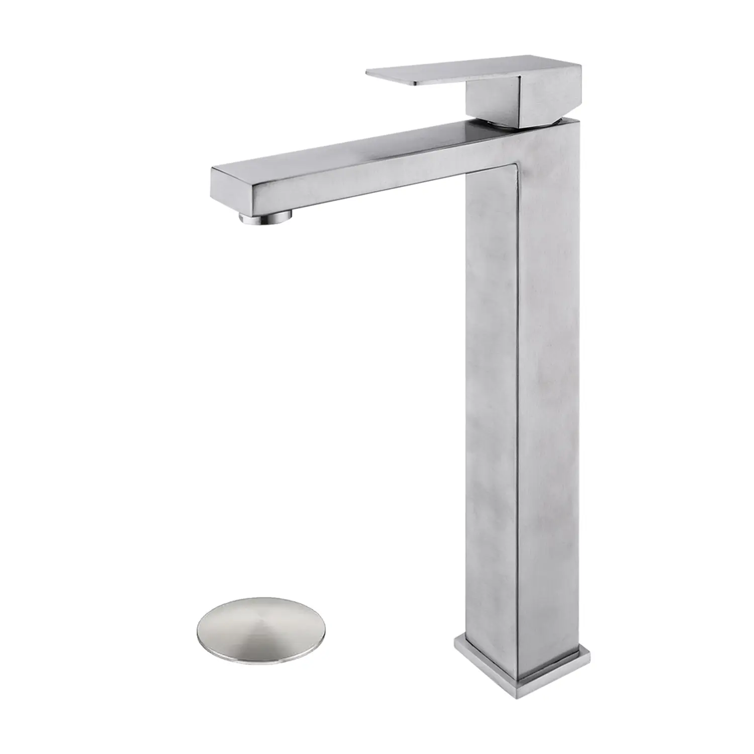 ARCH Bathroom Sink Faucet Single Handle Lavatory Tap with Pop-Up Drain No Overflow, Modern Vanity Basin Mixer for Bathroom, Powder Room, Guest Bath, Chrome Finish, Deck Mount, 1-Hole Installation, Water Flow Control, Home Furniture and Household