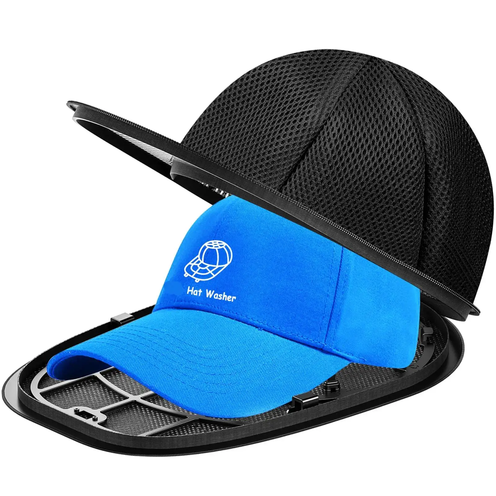 Portable Plastic Honeycomb Baseball Cap Washing Cage, Universal Laundry Hat Washer Frame for Adults - Machine Washable Clothes Accessory, Accessories, Mesh Bag, Hat Cleaning, Durable, Anti-Snagging, Breathable, Children, Multifunctional, Upcycled Material