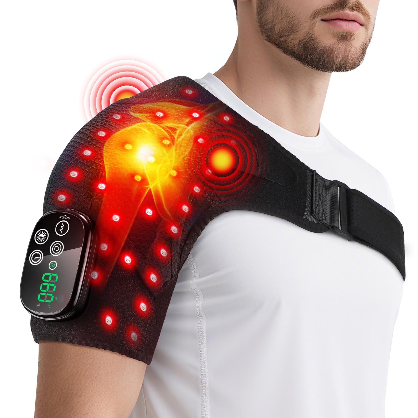 Cross-border heating massage shoulder pads charging heating shoulder pads shoulder periarthritis physiotherapy massager private mold source factory spot clavicular shoulder pad Lightweight Tactical Quick Release Vest clavicular pulls strap