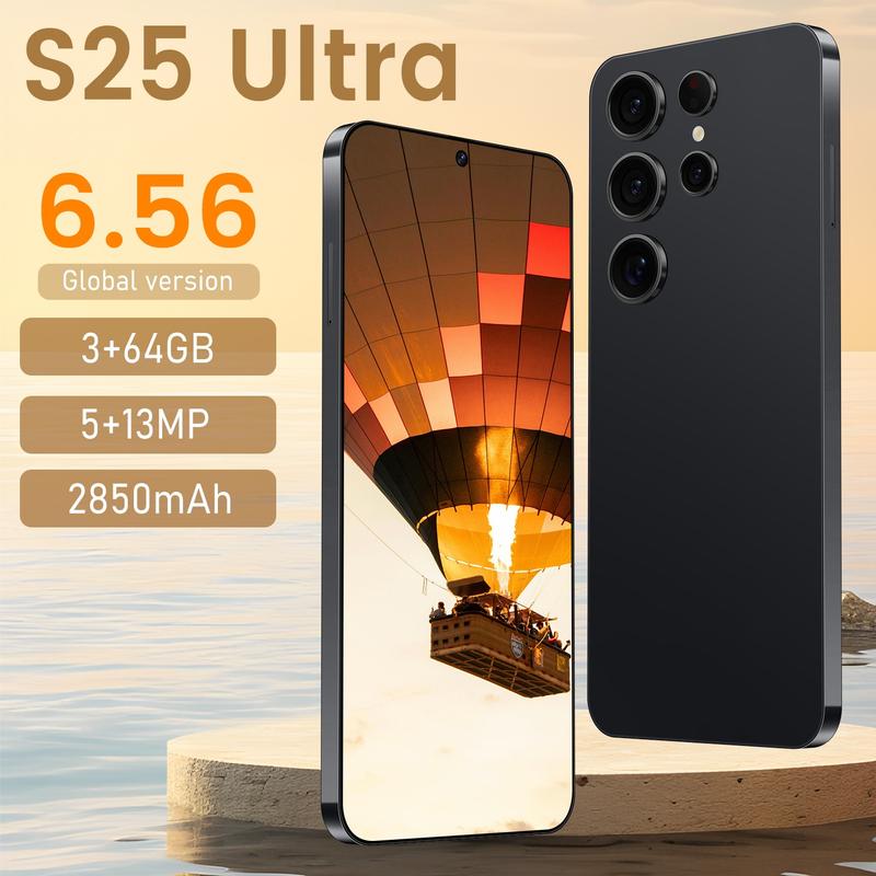 S25 Ultra Unlocked Android Smartphone, 6.56-Inch Screen, Dual Sim Slot, Quad-Core Cpu, 4g Network, 3+64GB RAM, 2850mah Battery, Touch Pen Included