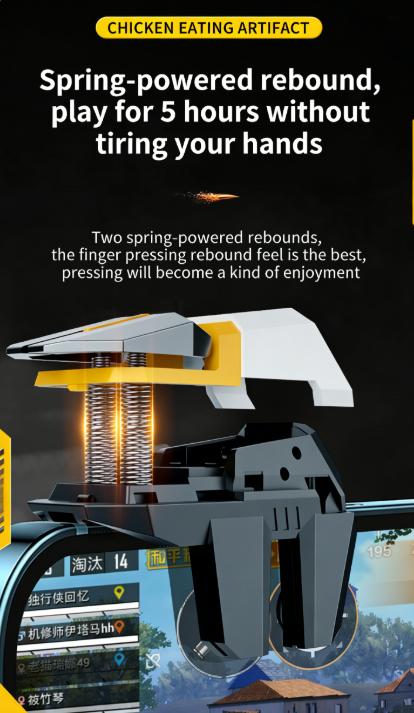 New 4/6 Finger Mobile Game Controller for FPS Games, Physical Gaming Grip Trigger