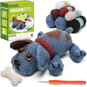 Crochet Kit for Beginners Adults: Learn to Crochet Starter Kits with Detailed Video Tutorials - DIY Crochet Cute  Kit for Women Men