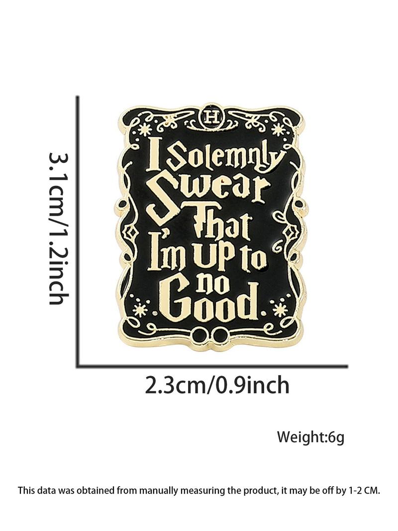 Letters Design Brooch, Fashion Magic Themed Brooch for Party, Daily Clothing Decor, Trendy All-match & Exquisite Brooch for Birthday Gift, Personalized Men Accessories, Fashion Accessory, Jewelry