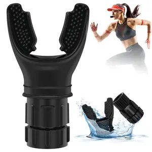 Portable Lung Trainer Breathing Resistance Trainer for Oral & Muscular Exercise Daily Fitness Home Gym Equipment Ultra-Soft Silicone Design