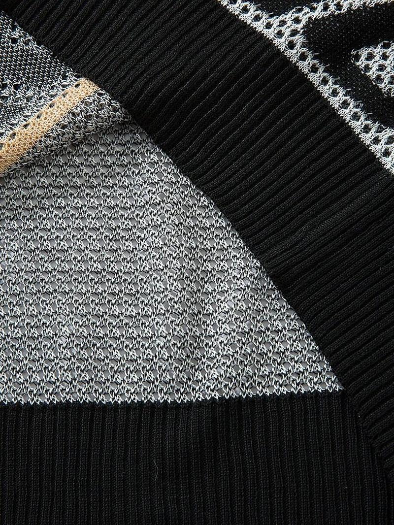 Women's Vintage Letter Pattern Sweater, Casual Loose Fitted Long Sleeve Jumper for Summer, Fashion Women's Knitwear for Daily Wear, Tops, Casual Streetwear Top