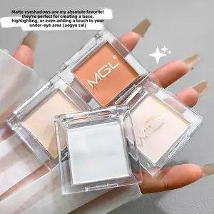 MGL Single Matte Highlighter Eyeshadow Fine Lasting Pure White Luminous Powder Brighten Natural Glow Skin Care Korean Cream Body glitter star