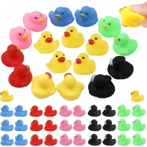 Pack Multicolor Mini Rubber Ducky Float Ducks Baby Bath Toy, Great  Jeep Ducking, Shower, Birthday Party, Carnival Game Gift(1.6"x 1.5" x 1.2". 6 Colors)
