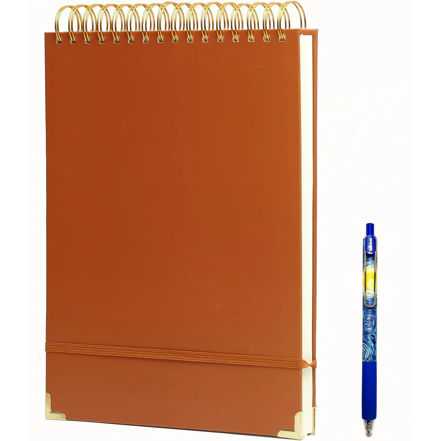 Top Spiral Notebook 8.5x11 Steno Notebook Top Spiral Notebook 240 Pages Top Bound Spiral Notebook College Ruled Left Handed Notebook Thick Superhard Cover Inner Pocket, Spiral Notebook for Work School Office  Brown