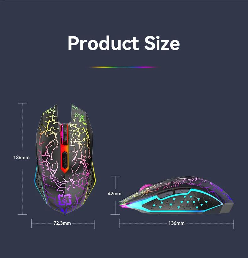 Bluetooth 5.2 RGB 2.4G Wireless Dual-Mode 6 Buttons Silent For MacBook Tablet Laptops Computer gaming mouse Bluetooth 5.2 RGB 2.4G Wireless Dual-Mode 6 Buttons Silent For MacBook Tablet Laptops Computer gaming mouse