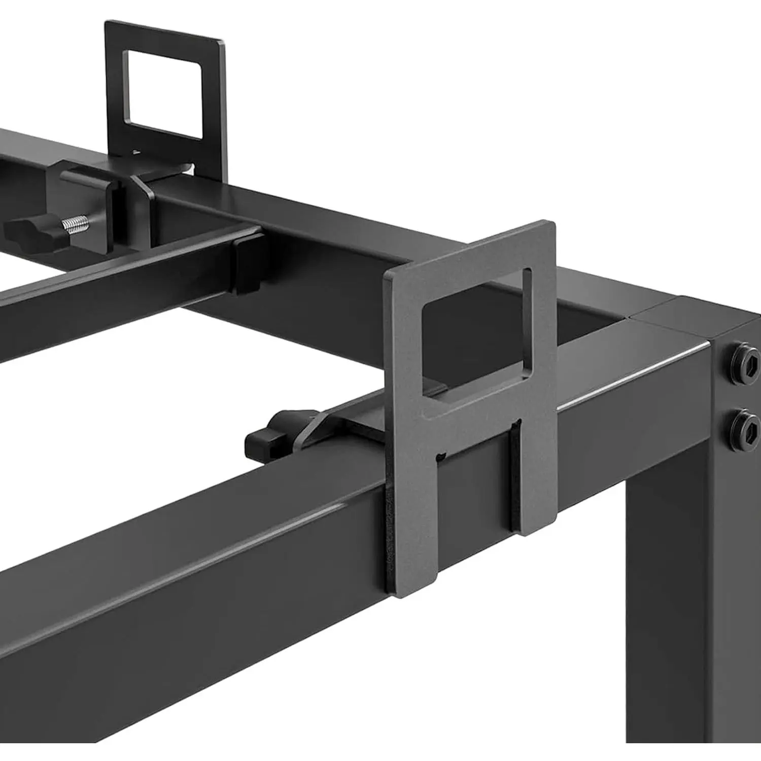 Non Slip Mattress Gaskets, Mattress Holder in Place Gripper for Metal Bed Frame, Keep Mattress from Sliding Gripper, Adjustable, 6 PCS, Black