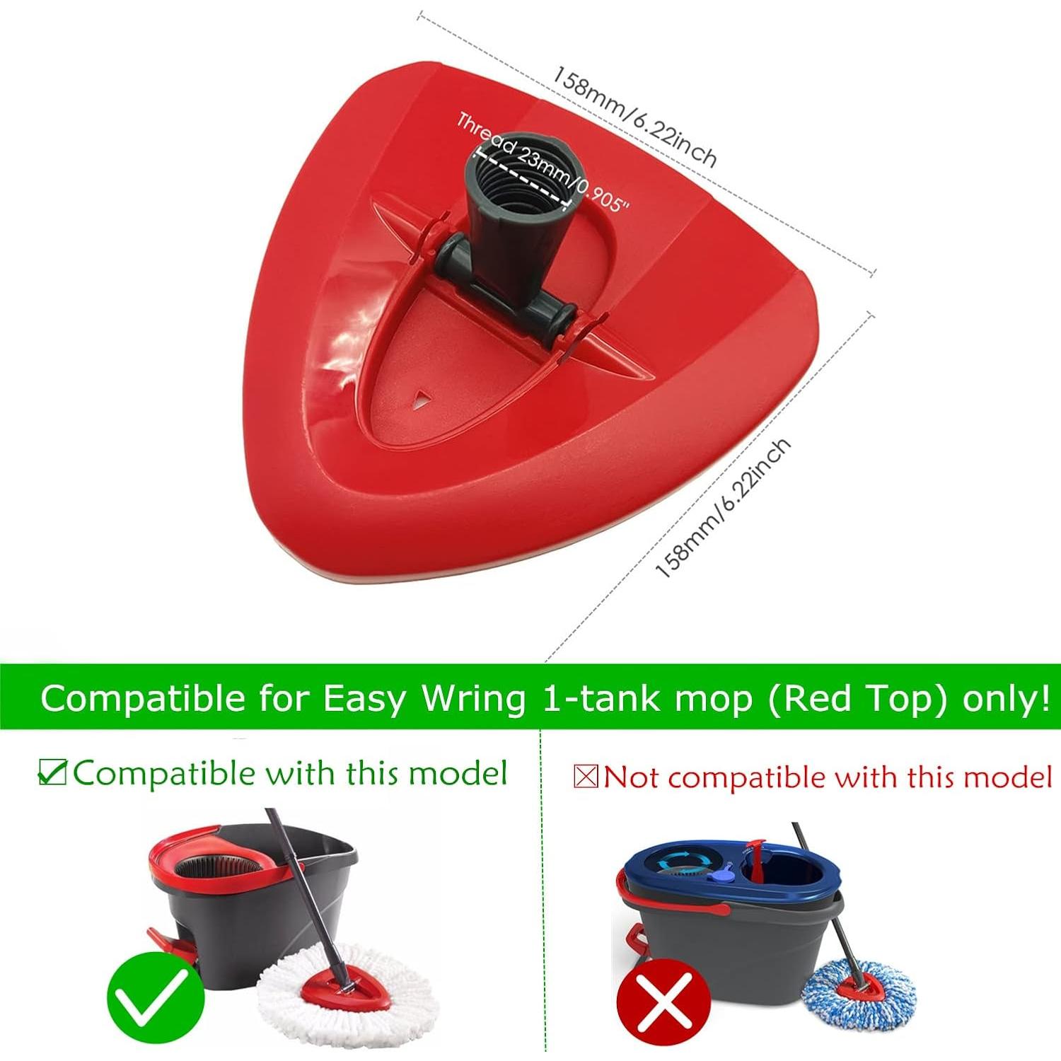 Spin Mop Replacement Base Rotating Triangle Mop  Cover Plastic Base Compatible with Spin Mop Easy VVring 1  System