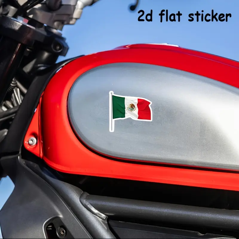 3.5 Inch Mexican Flag Sticker – Durable Vinyl Decal for Car, Laptop, Window, Door, Fridge, Water Bottle, Motorcycle, Bike, Mirror, Phone Case, Long-Lasting Adhesive, Show National Pride, Pay Tribute, Great for Car Lovers & Home Decor