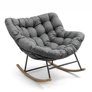 Summerwins [FORMA GRAIN] Indoor&outdoor Royal Rocking Chairs with Cushions for porch, Garden, Patio