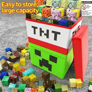New 180 Magnetic Building Blocks for Kids, Educational Puzzle Toys, Magnetic Bricks Set, Tnt Storage Box Included