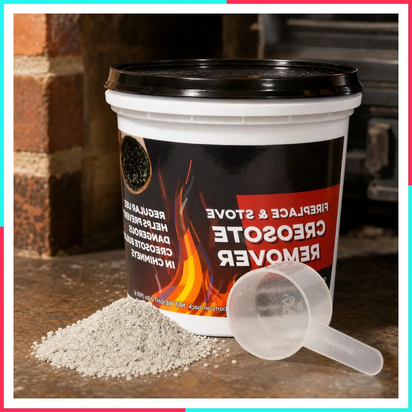Creosote Remover & Cleaner for Fireplaces, Wood Stoves & Chimneys, 2 lb Tub