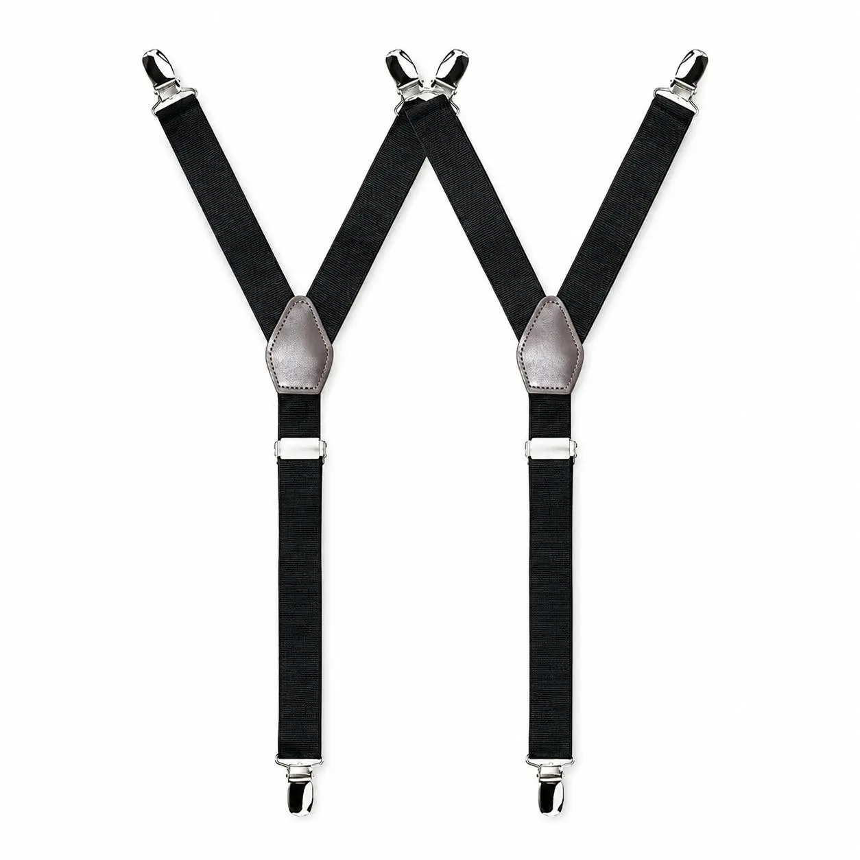 2-Pack Shirt Stays for Men – Adjustable Elastic Shirt Garters with Strong Non-Slip Clips, Keeps Dress Shirts Tucked All Day for Business, Uniform & Formal Wear