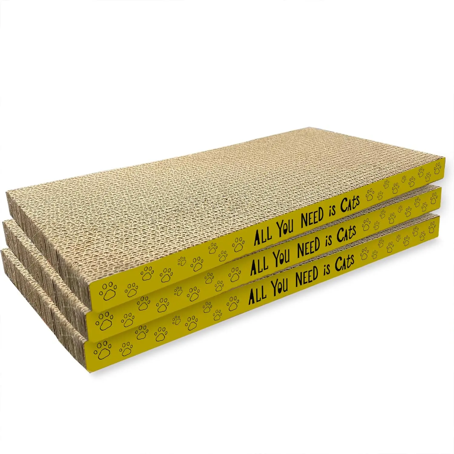 3 Pack Cardboard  Scratcher Pads   Board for Indoor Cats 16.5″Lx8.1″Wx0.8″H -Side Corrugated Cats    Supplies