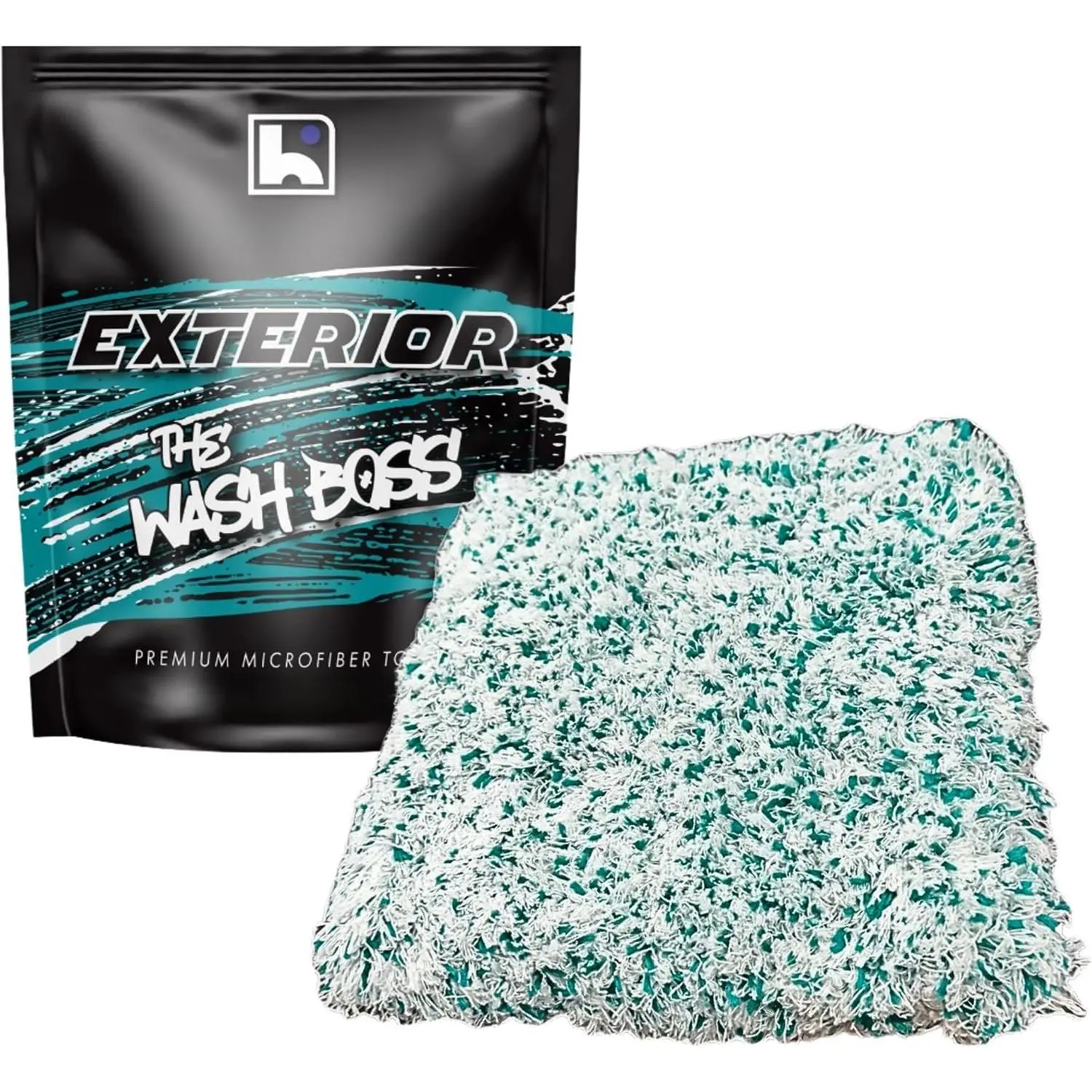 - Wash   Micriber  Wash Pad - Plush Korean Fabric,10x10 inches, 1000 GSM, Ultra-Absorbent, Scratch-Free, Safe for  – Teal & White (1-Pack)