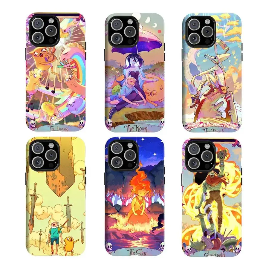 Y-Adventure T1me The Star Flame Princess 2-Piece Shockproof Phone Case - Glossy Finish, Full-Wrap Print, Multi-Model Fit for iPhone 11/12/13/14/15/16/17 Pro Max, Samsung S25