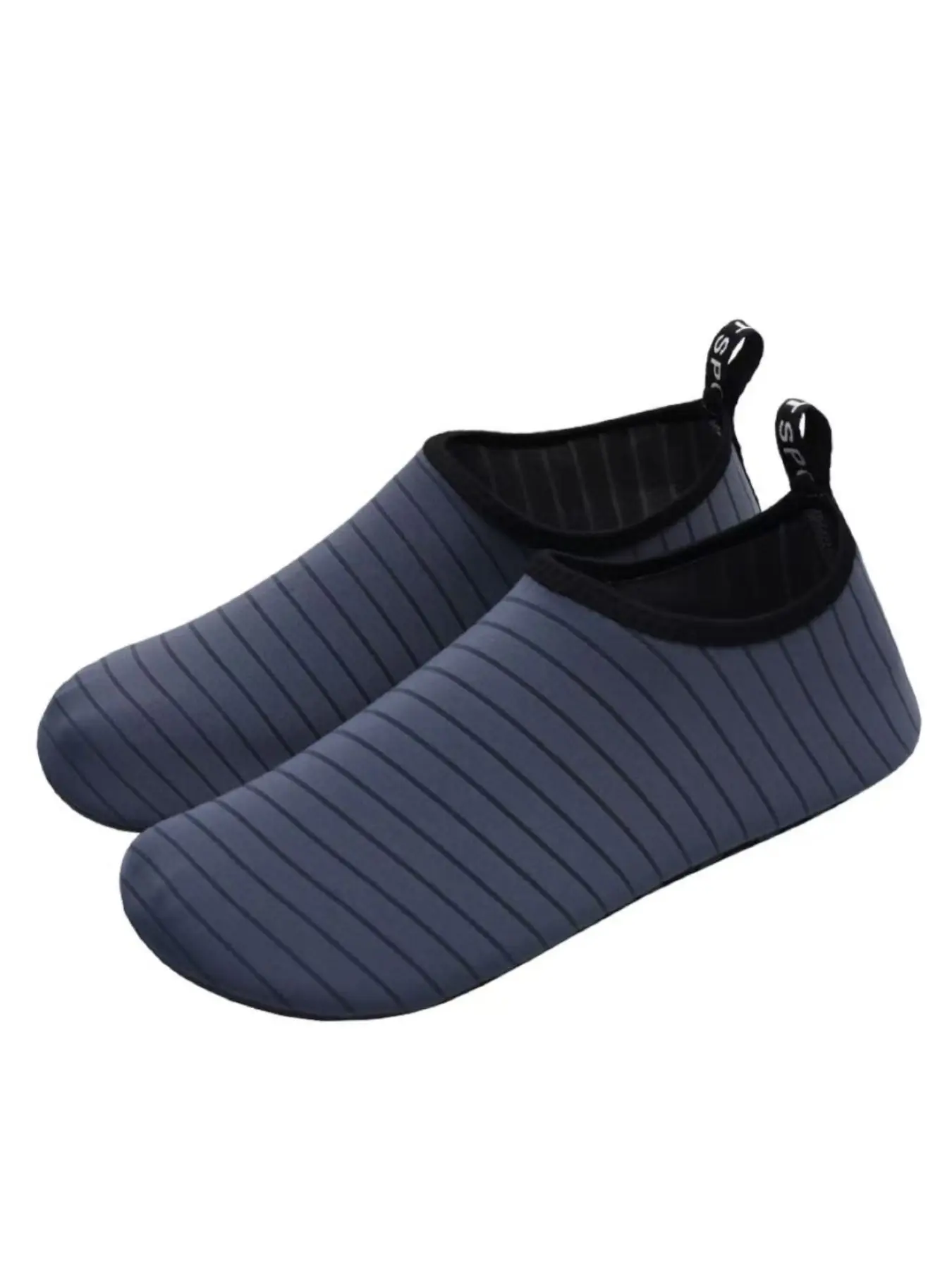Unisex Striped Training Shoes, Waterproof Anti-Slip Barefoot Sandals, Indoor Yoga & Beach Sports, Spandex Upper, Rubber Sole, Training Footwear