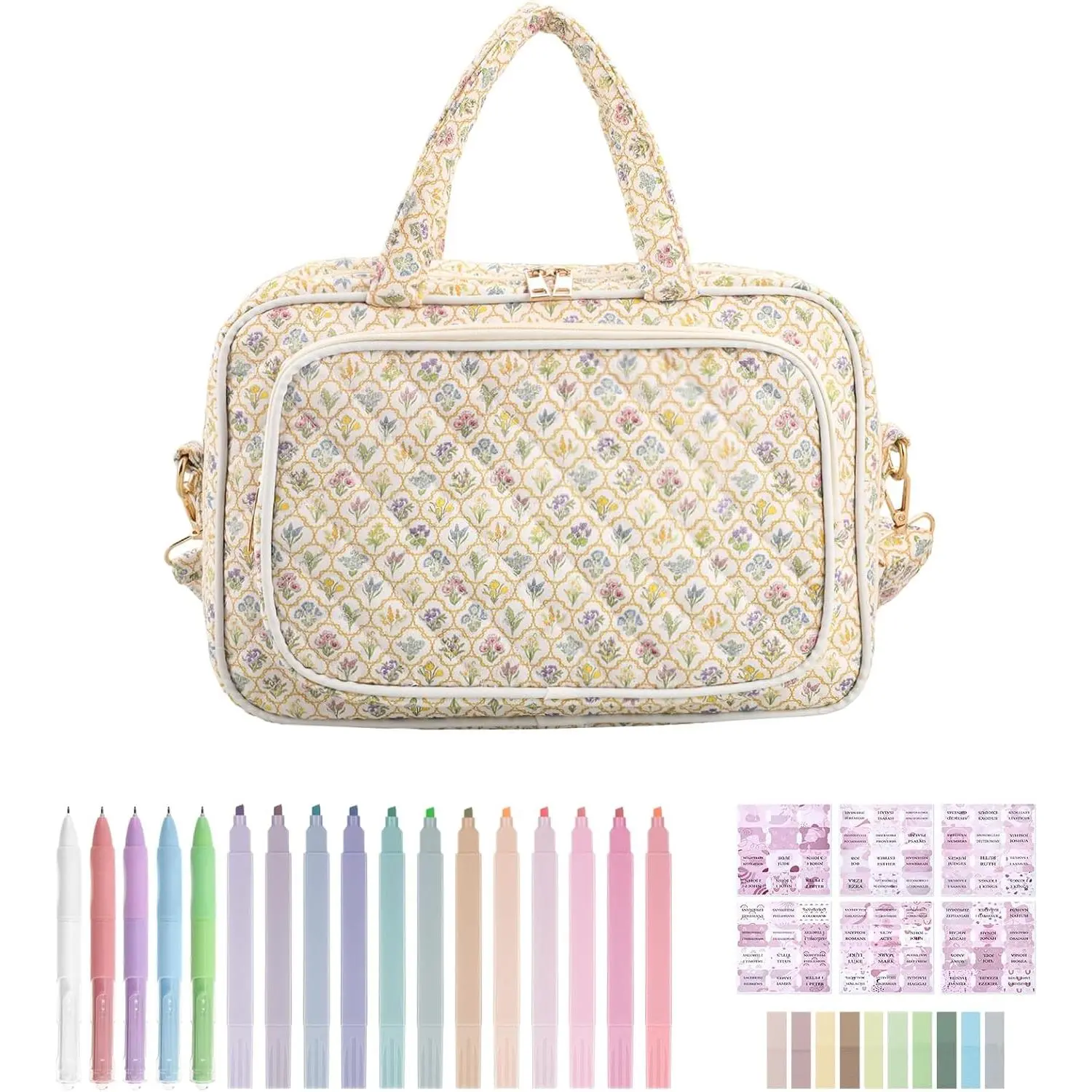 Cover Case for Women, Blue Flower Large  Case Bibles Bag