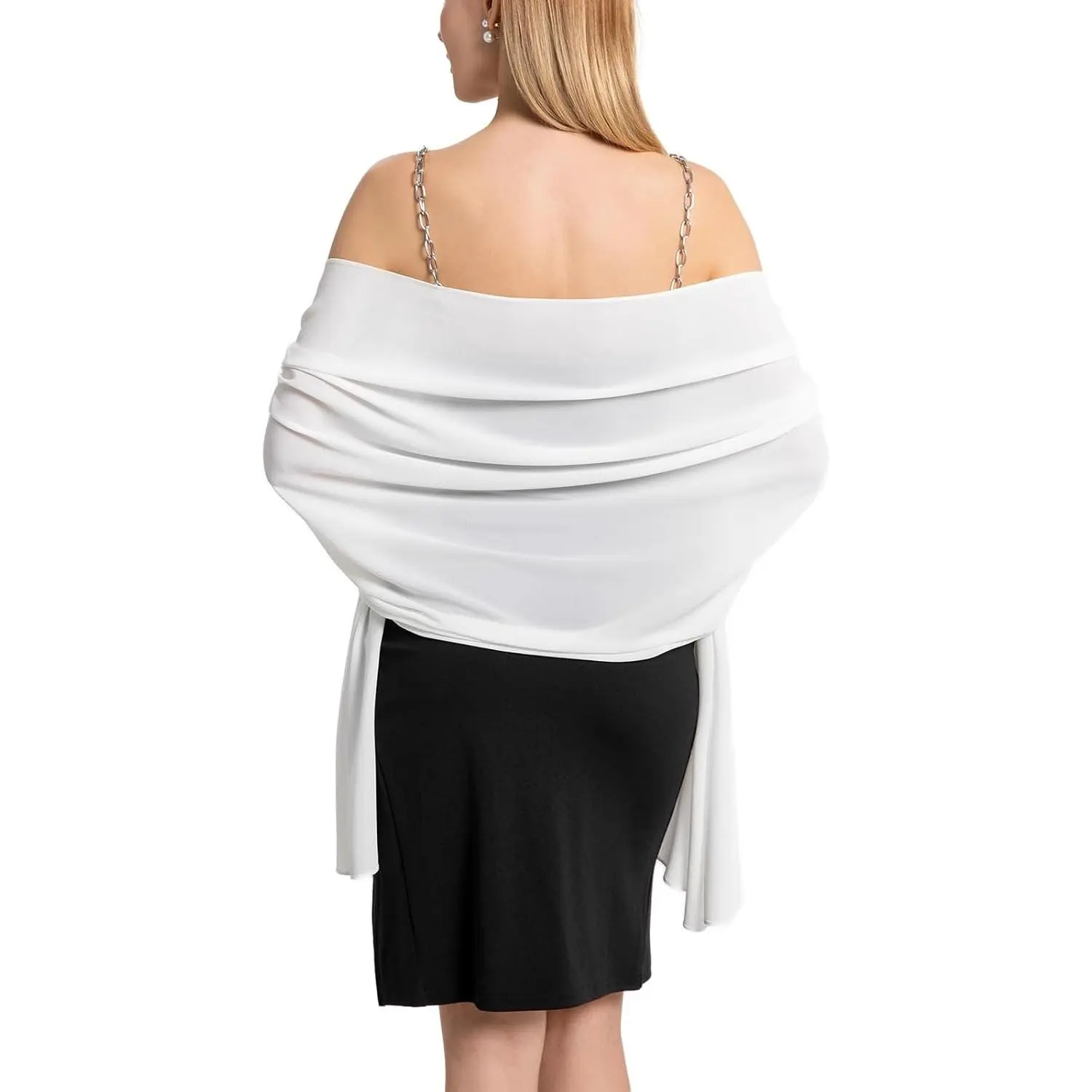 Chiffon Shawl Wraps for Women Evening Dresses Wedding Bridal Scarf Formal Winter Warm Cover Up