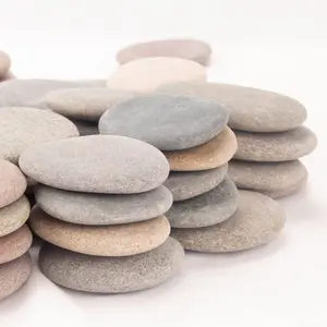 About 100 Pcs Painting Rocks, 2.2"-3.5", Flat, Smooth - River, Craft, DIY Stones, 18 Pounds