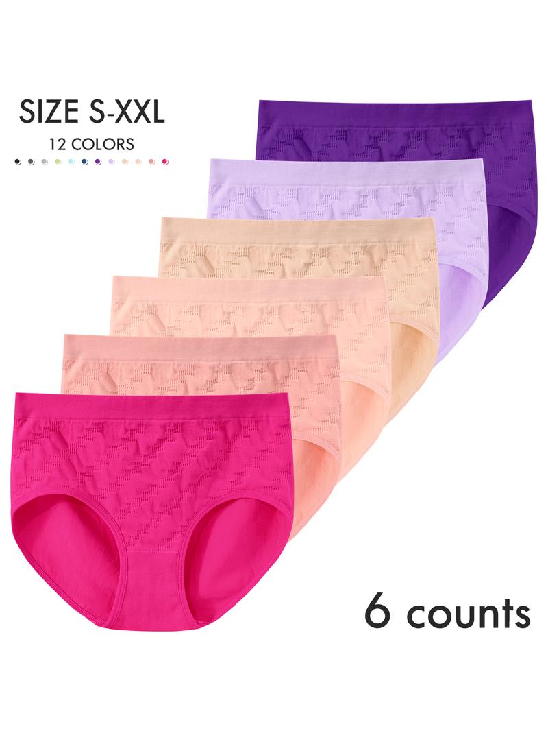 Women's Solid Color Panty, Breathable Comfortable Panty for Daily Wear, Women's Underwear for All Seasons, Soft Comfy Brief