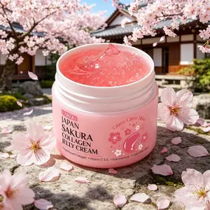 Japanese Sakura Collagen Jelly Cream, Moisturizing & Hydrating, Skin Care Cream Specially Designed for Dry Skin