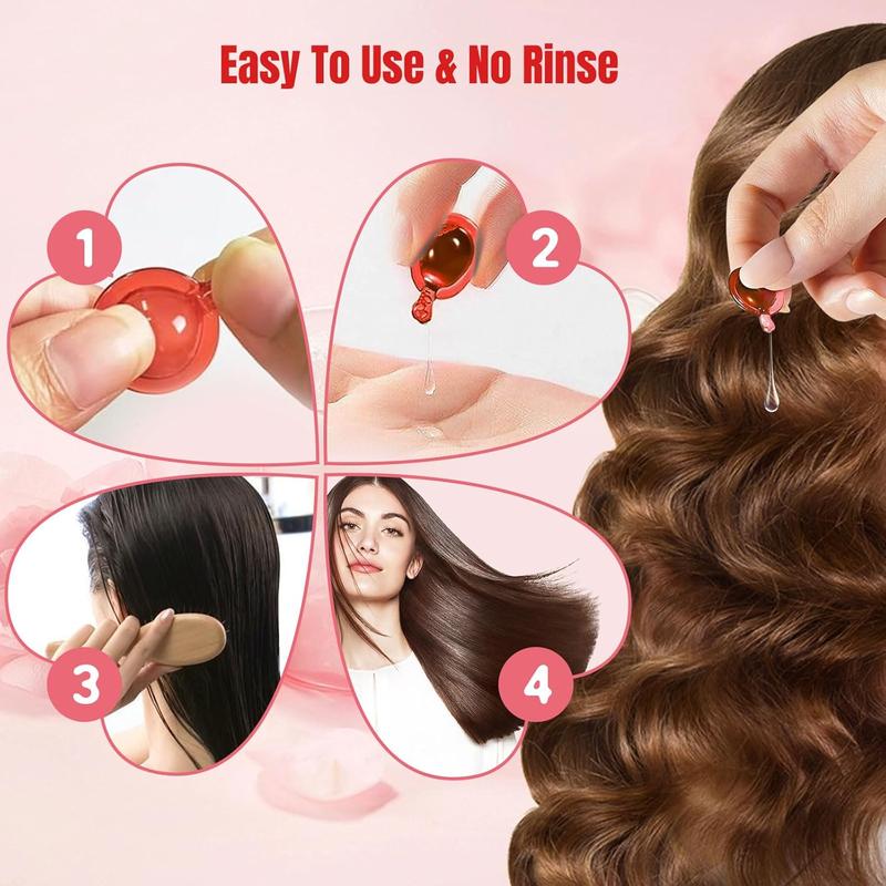 20 40 60 80 100 Capsules Hair Serum Non Rinse Nourishing Moisturizing Comfort Haircare Hair Oil Capsules for All Hair Type