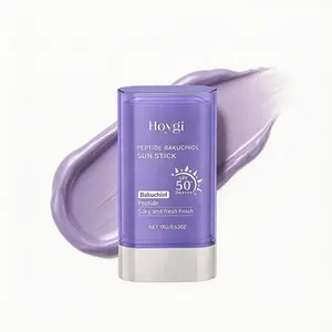 HOYGI Sun Stick SPF 50, Bakuchiol Anti-Aging & Oligopeptide-1 Collagen Booster, Titanium Dioxide Physical Sunscreen, Non-Greasy Portable Face Stick for Daily UV Protection & Youthful Skin spf50 non-sticky care product Mineral Mini