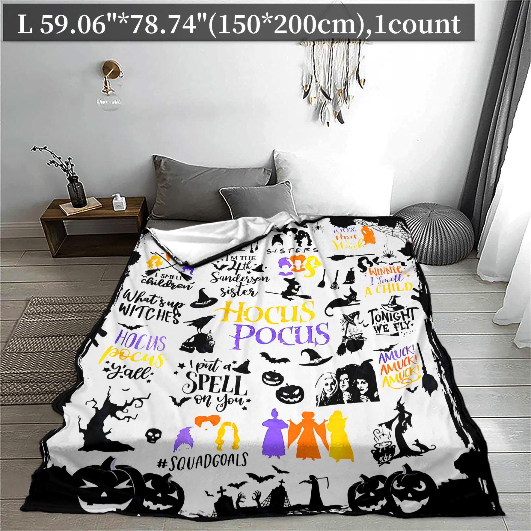 Cartoon Themed Warm Nap Blanket, 1 Count Soft Throw Blanket, Air-conditioned Room Blanket for Home Office Travel Camping, Bedroom Decor, Christmas Gifts, Christmas Decorations, Halloween