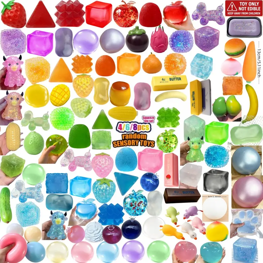 Pinch Gently Blind Box, Soft Q-Elastic Texture, Ideal Gift for Friends, Perfect for Choice Difficulties & Autism, Stress Relief Fidget