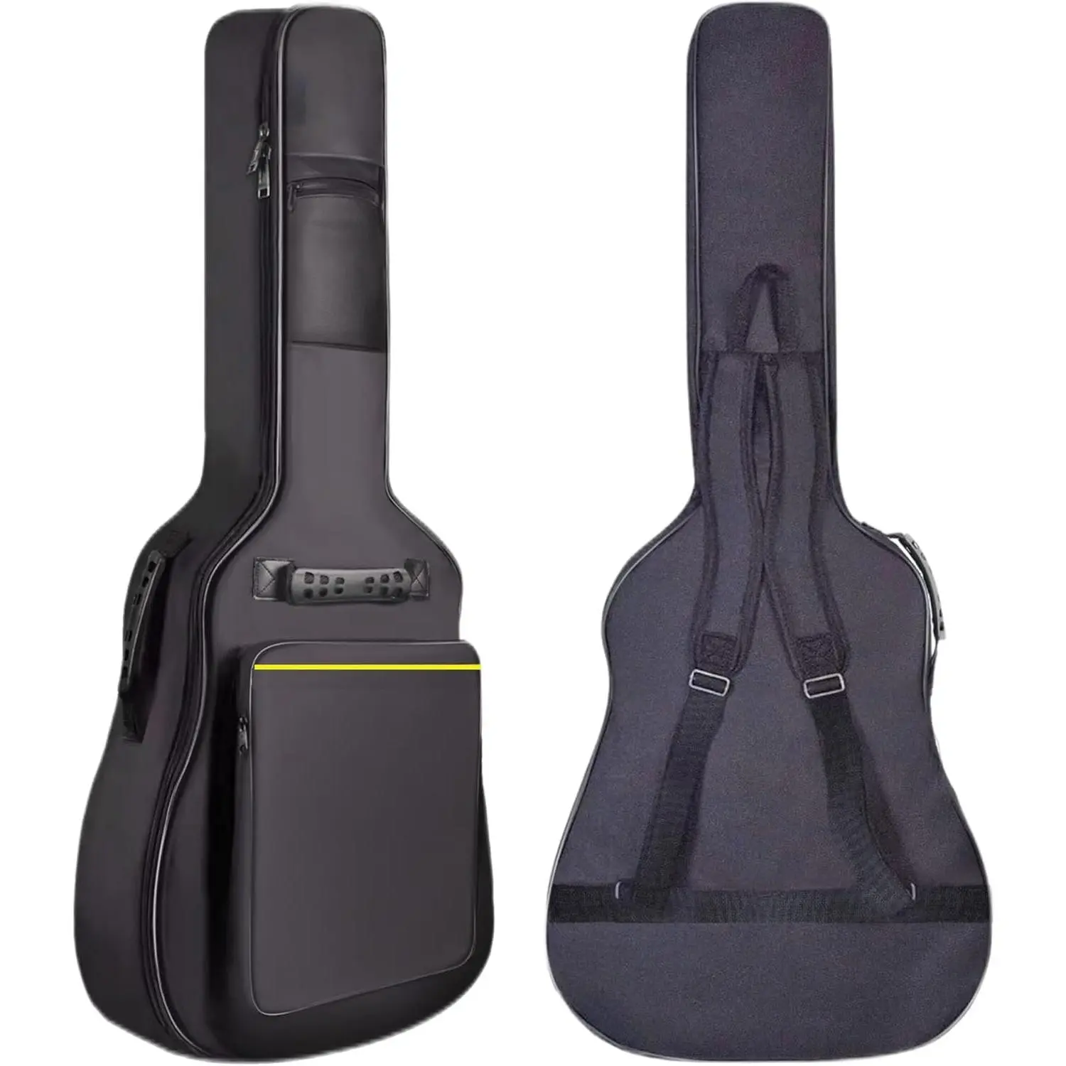 Acoustic Guitar Bag Gig Bag 0.35 In Thick Padding for 39 40 41 Inch Acoustic Guitar Classical Water Resistent  Adjustable  Strap Guitar Case Soft with  Hanger Loop