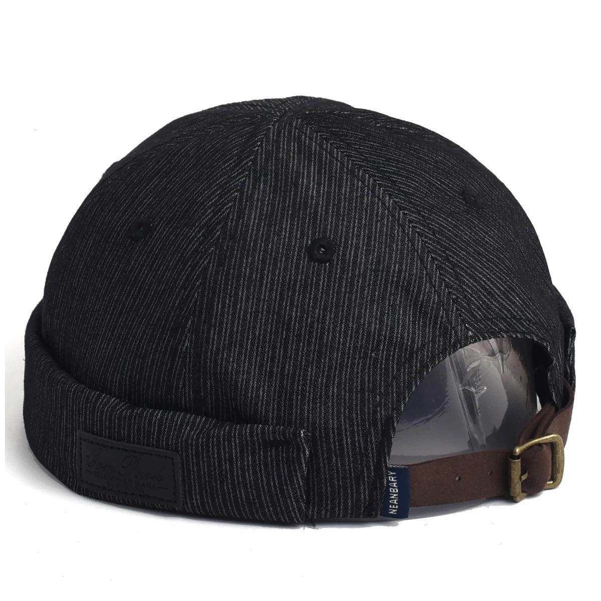 Men Women Dome Melon Skullies Beanie Cap Fashion Vintage Brimless Landlord Hat Streetwear Hip Hop Docker Caps Unisex Skullcaps