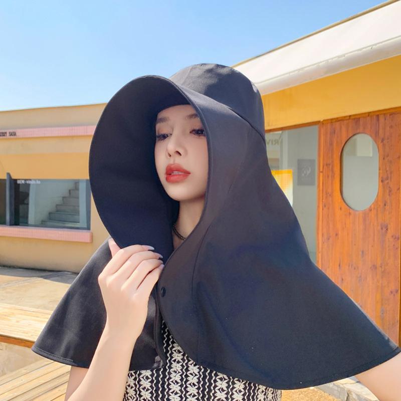 Women's Wide Brim Sun Hat UV Protection Outdoor Hat Solid Color Stylish Summer Accessory for Beach Garden Travel Everyday Wear Lightweight Breathable