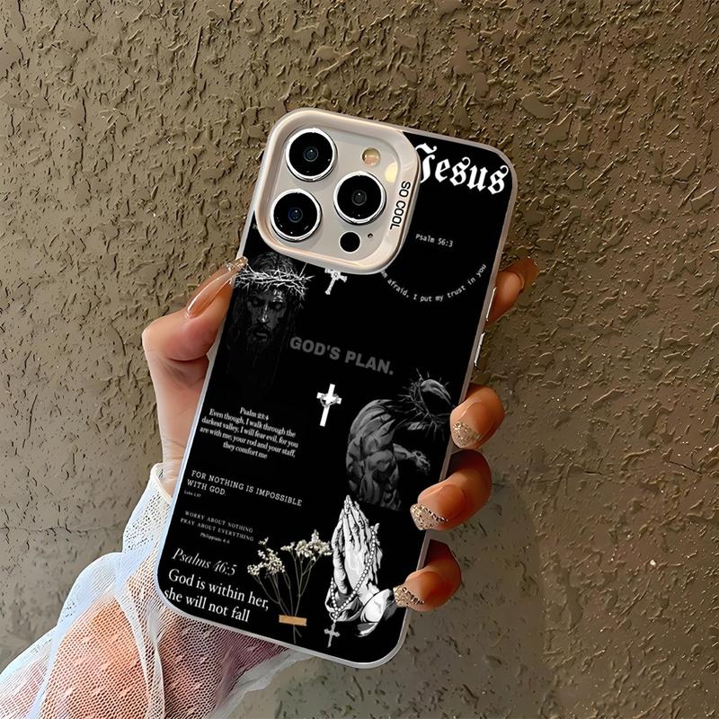 Multi-color Faith Jesus Cross Pattern Mobile Phone Case for iPhone17 16 15 14 13 12 11 Pro Max Plus Luxury Shockproof Protection Back Cover