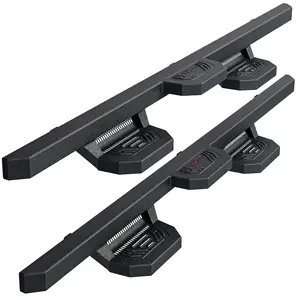 Running Boards for 2019-2025 Chevy Silverado/GMC Sierra 1500 Crew Cab, Heavy-Duty Steel Side Steps for 2500HD 3500HD – Drop Steps