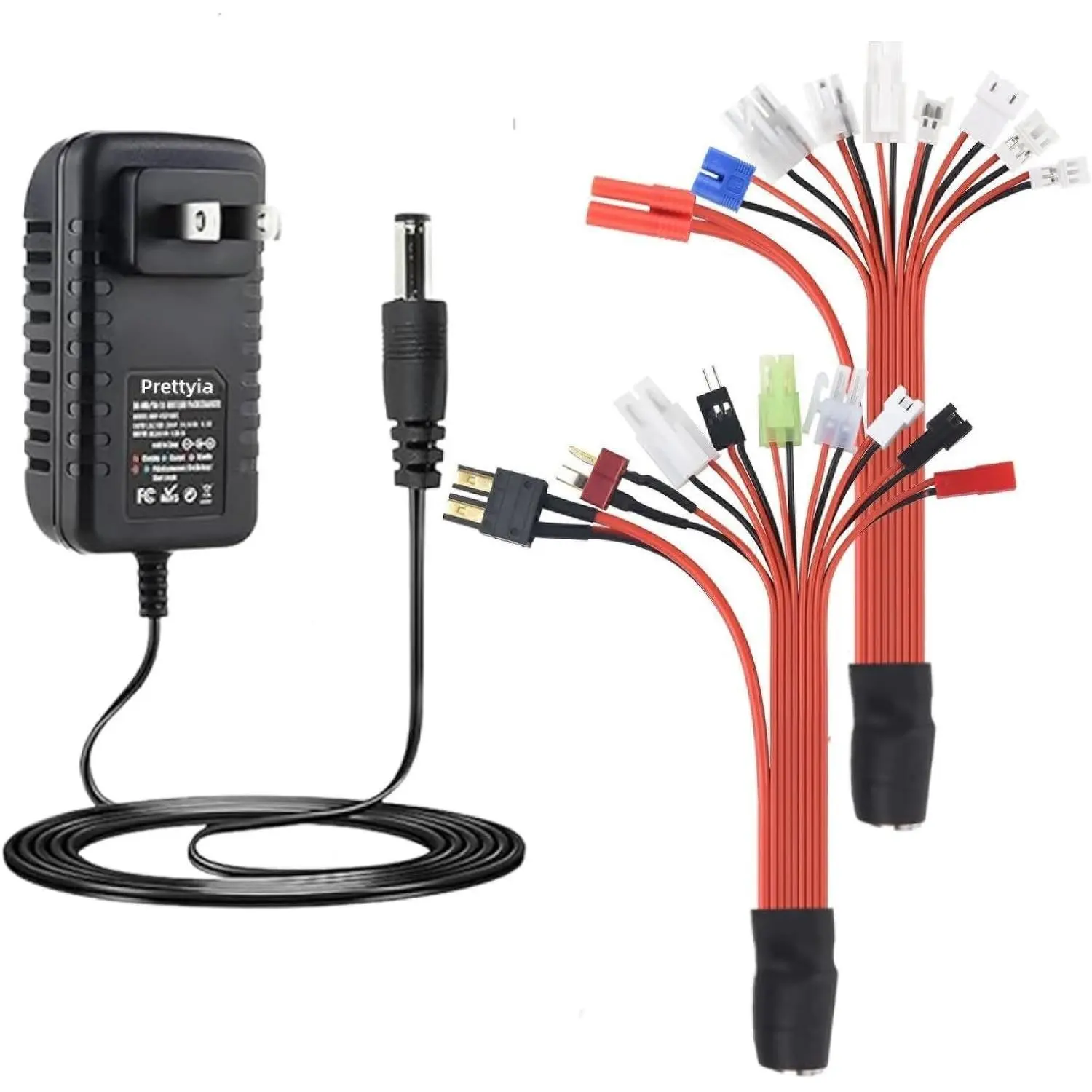 Rc Battery Charger 19 Groups of nimh Battery Chargers Applicable to 2.4v 3.2v 4.8v 7.4v 8.4v 9.6v 10.8v 12v Fast Charging for Remote Control Car Aircraft Intelligent Charger