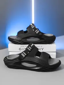 Men's Two-Way Flip Flops, Thick Sole Eva Sandals, Breathable Wide Fit, All-Season Casual Shoes, Youth Height Boost, Car-Friendly Lazy Slippers