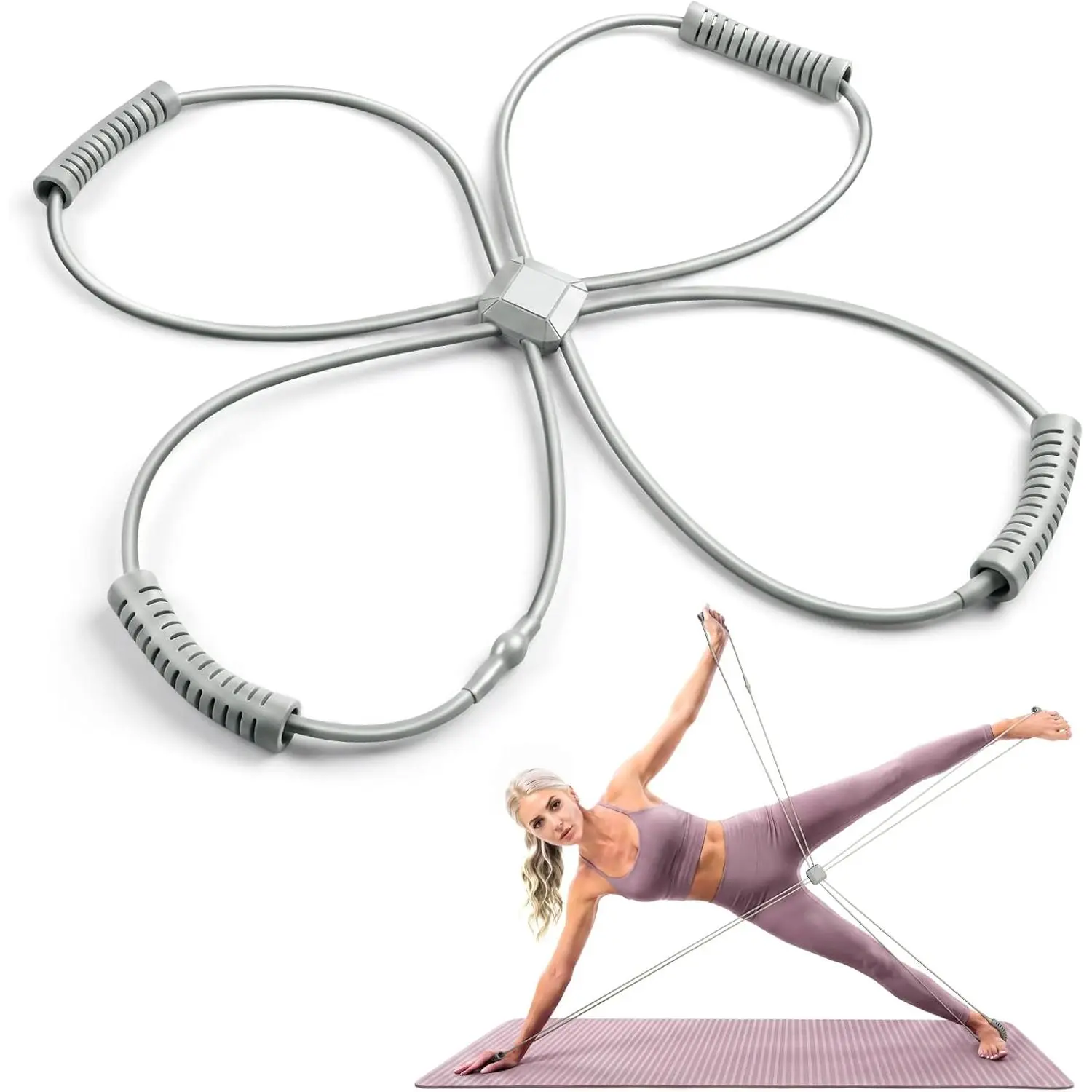 outdoors Pilates Reformer Resistance Cords, Loop Tube Bands for Core & Cross Training Exercises