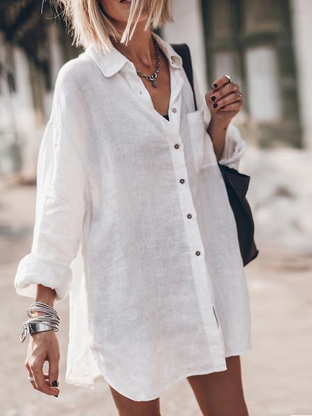 Casual Lazy Minimalist Style Loose Fit Urban Long Shirt, Comfortable and Stylish, Perfect for Daily Wear, Trendy Men's Clothing